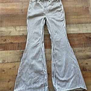 Judy Blue Navy and White Super Flare Pants size 9